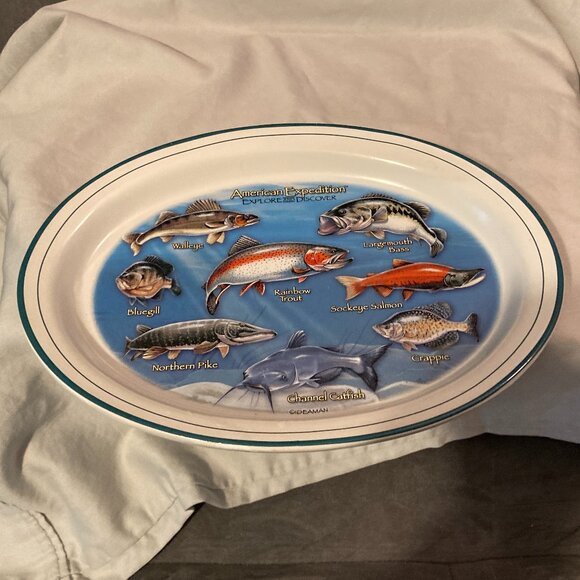 VTG 1990's American Expedition Oval Fish Platter-By @IDEAMAN-10" L-NEW W/O BOX - Picture 7 of 8